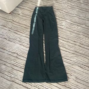 Lululemon! New condition! Forest green, flare yoga pants! Super comfy!